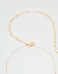 Gold Pearl Body Chain - link has visual effect only