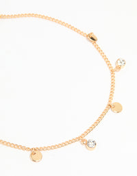 Gold Enamel Flower & Twisted Anklets 4-Pack - link has visual effect only