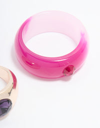 Rose Gold Statement Stone Rings 2-Pack - link has visual effect only