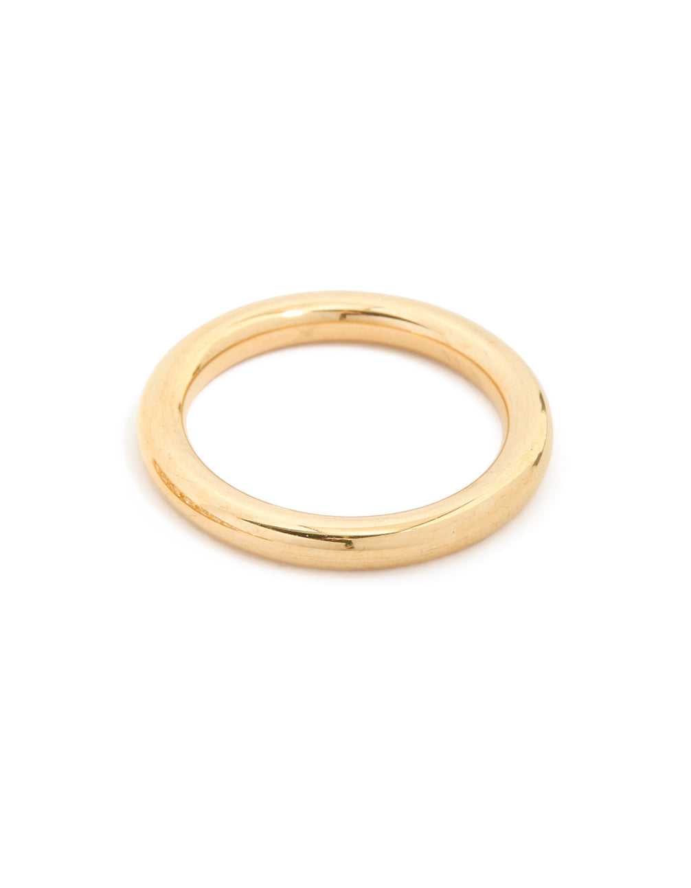 Displaying waterproof gold plated triple band stacking rings in a 3-pack side view