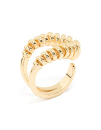 Gold Plated Coil Statement Ring - link has visual effect only