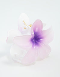 Purple Ombre Pearlised Frangipani Claw Clip - link has visual effect only