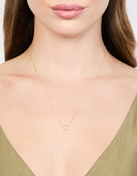 Gold Plated Sterling Silver Cubic Zirconia Pavé Star Necklace - link has visual effect only