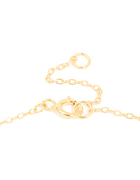 Gold Plated Sterling Silver Cubic Zirconia Pavé Letter A Necklace - link has visual effect only