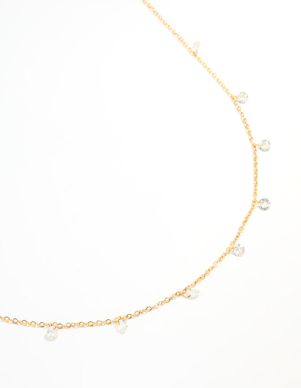 Waterproof Gold Plated Stainless Steel Cubic Zirconia Waist Chain