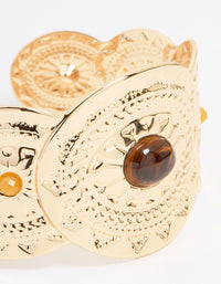 Gold Molten Circle Wrist Cuff - link has visual effect only