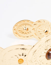 Gold Molten Circle Wrist Cuff - link has visual effect only