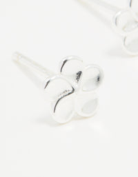 Sterling Silver Frangipani Stud Earrings - link has visual effect only