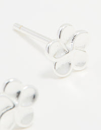 Sterling Silver Frangipani Stud Earrings - link has visual effect only
