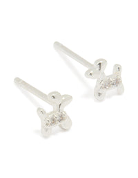 Sterling Silver Cubic Zirconia Balloon Dog Stud Earrings - link has visual effect only