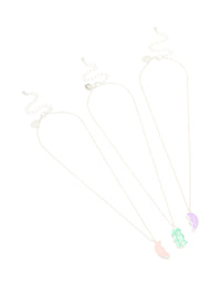 Kids Silver Friends Forever Necklaces 3-Pack - link has visual effect only