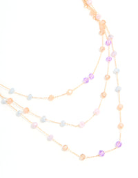 Rose Gold Beaded Dainty Layered Necklace - link has visual effect only