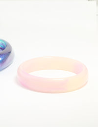 Purple Blue & Pink Acrylic Mermaid Bangles 3-Pack - link has visual effect only