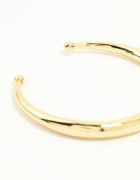 Gold Plated Open Wrist Cuff - link has visual effect only