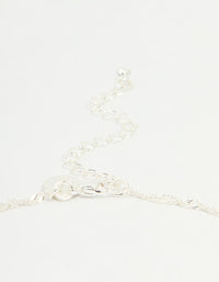 Silver Plated Letter M Heart Locket Necklace - link has visual effect only