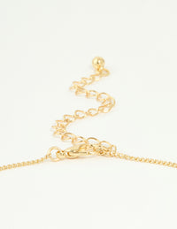 Gold Plated Genuine Shell Letter L Flower Petal Necklace - link has visual effect only