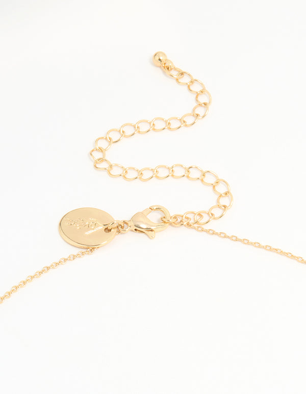 Gold Plated Bubble Virgo Pendant Necklace