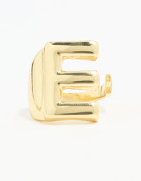 Gold Plated Bubble E Ring - link has visual effect only