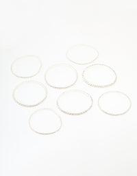 Silver Diamante Stretch Bracelets 8-Pack - link has visual effect only