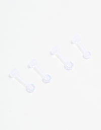 Clear Flat Back Earrings 4-Pack - link has visual effect only