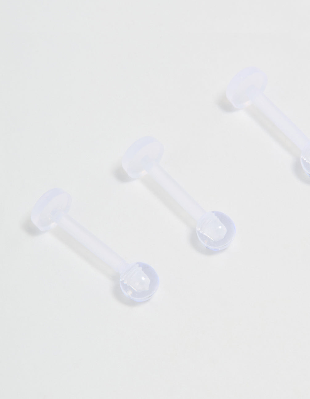 Clear Flat Back Earrings 4-Pack