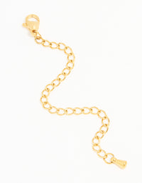 Waterproof Gold Plated Stainless Steel Necklace Extender Chain - link has visual effect only