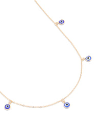 Gold Enamel Evil Eye Necklace - link has visual effect only