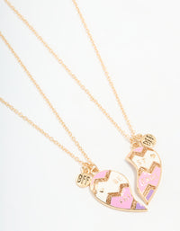 Kids Gold BFF Heart Necklaces 2-Pack - link has visual effect only