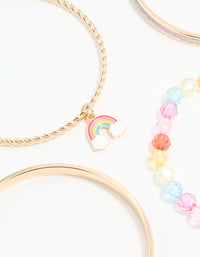 Kids Gold Bangles 5-Pack - link has visual effect only