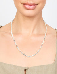 Waterproof Stainless Steel Round Box Chain Short Necklace - link has visual effect only