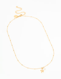 Waterproof Gold Plated Stainless Steel Pearl & Starfish Dainty Necklace - link has visual effect only