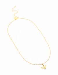 Waterproof Gold Plated Stainless Steel Short Bee Charm Necklace - link has visual effect only