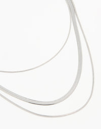 Waterproof Stainless Steel Triple Row Chain Necklace - link has visual effect only