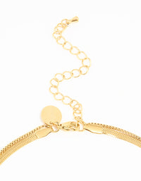 Waterproof Gold Plated Stainless Steel Snake Chain Fine Layered Necklace - link has visual effect only