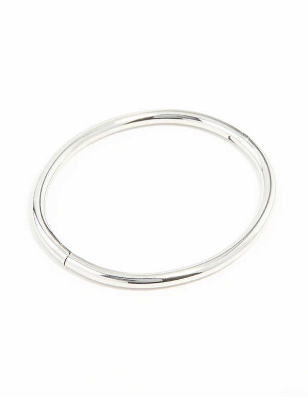 Waterproof Stainless Steel Simple Hinged Bangle