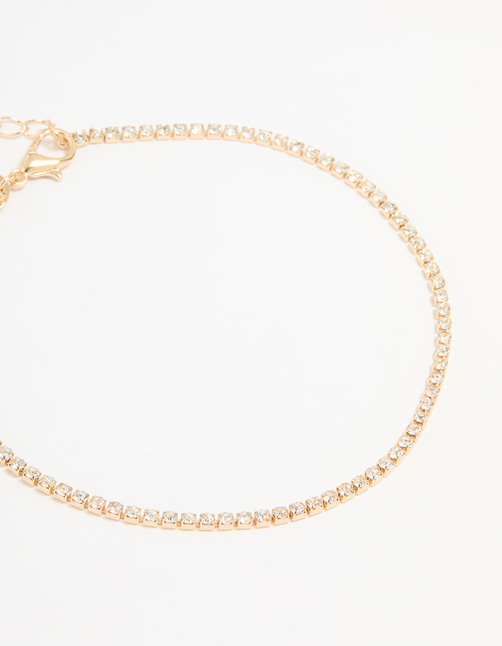 Gold Diamante & Ball Anklets 2-Pack
