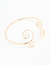 Gold Open Swirl Arm Cuff - link has visual effect only