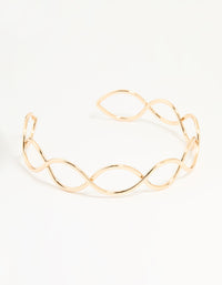 Gold Twisted Over Arm Cuff - link has visual effect only