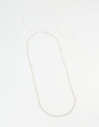 Silver Diamante Cupchain Waist Chain - link has visual effect only