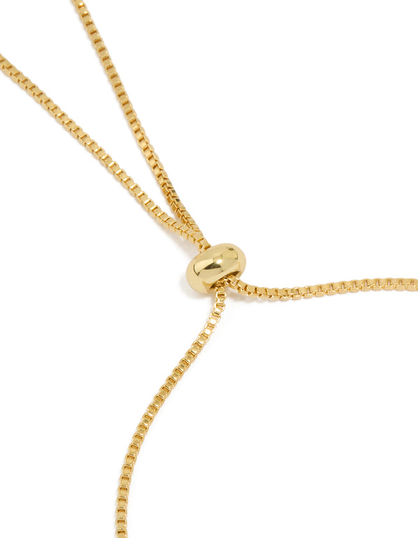 Gold Plated Cubic Zirconia Flower Inlay Toggle Bracelet