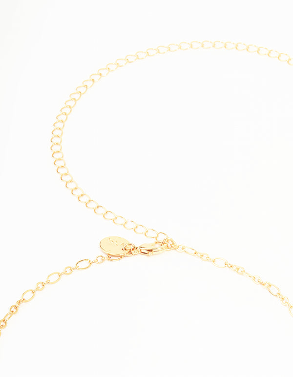 Gold Pearl & Green Flowers Waist Chain