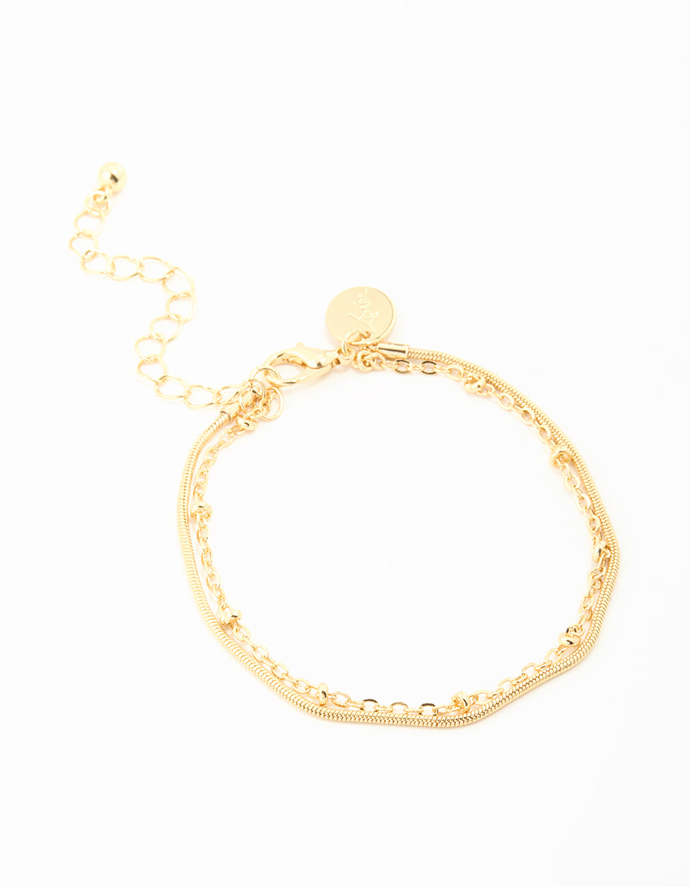 Gold Plated Ball Layered Bracelet