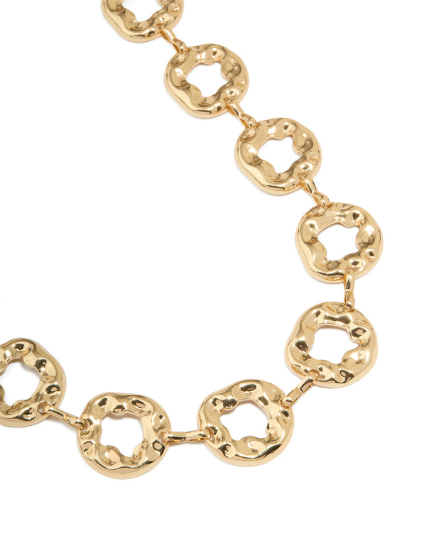 Gold Abstract Circle Belt