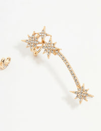 Gold Celestial Stacking Earrings 4-Pack - link has visual effect only