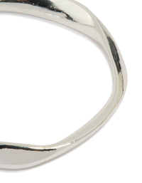Silver Plated Brass Statement Wavy Bangle - link has visual effect only
