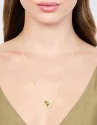 Gold Plated Heart Pendant Necklace - link has visual effect only