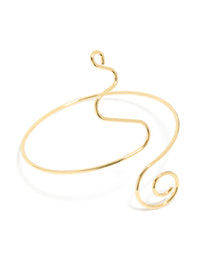 Gold Plated Spiral Arm Cuff - link has visual effect only