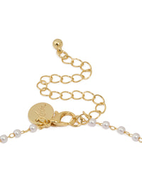 Gold Plated Pearl Letter L Necklace - link has visual effect only