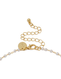 Gold Plated Pearl Letter S Necklace - link has visual effect only