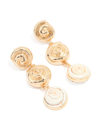 Gold Swirl Drop Earrings - link has visual effect only